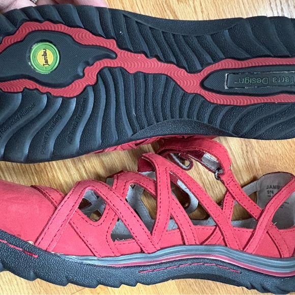 Jambu Women's Vibrant Red Strappy Sandals - Picture 3 of 5